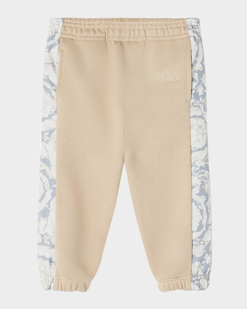 Boy's Barocco-Trim Fleece Sweatpants, Size 12M-4